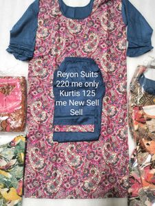 New Pure Cotton Suits 2 Piece Sets Kurtis With Pan