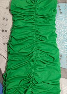 Green Ruched Bodycon Dress