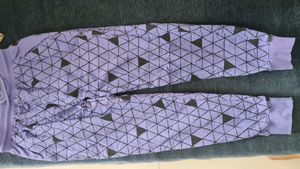 Geometric Print Purple Hoodie