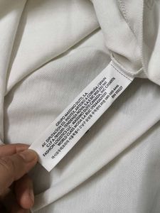 Massimo Dutti Men White Cotton Polo Tshirt