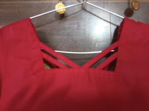 Embroidery Kurti With Pockets &amp; Designer Back