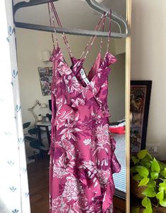 ZARA Printed Ruffle Dress