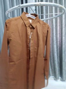 Levi&#39;s Trendy Linen Brown Casual Shirt
