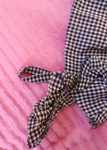 gingham lolita ruffle jumpsuit