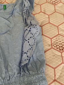 Benetton Light Blue Romper