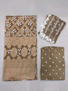 Silk Bandhej Dress Materials