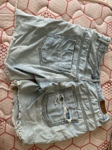 Distressed Denim Shorts