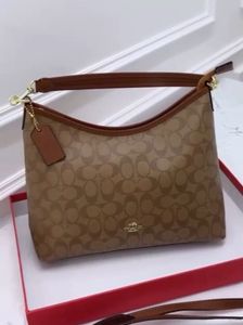 Coach Signature canvas leather shoulder bag