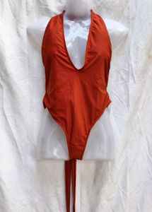 119. Chic Rust One Piece Swimsuit