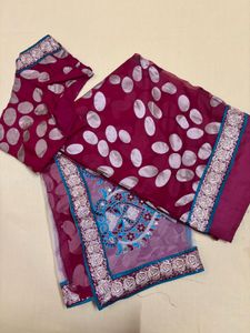 Elegant Maroon Saree