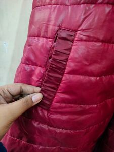Burgundy Puffer Vest