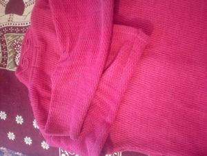 Stylish Pink Knit Cardigan