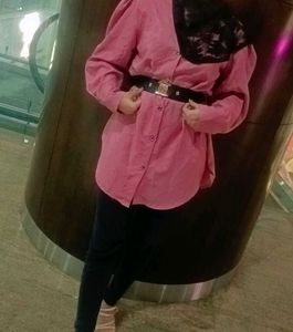 Elegant Pink Button-Down Top