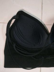 Black Bralette Top from savana for gym women