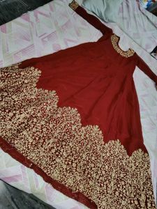 Elegant Maroon Ethnic Gown