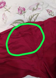 Indo Era Maroon Kurta Set (Size M)
