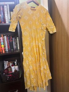 Yellow Embroidered Kurta