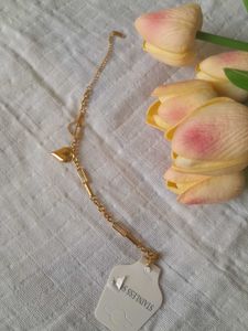 Golden Heart Charm Link Bracelet( Anti Tarnish)
