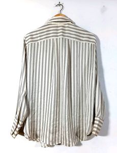 H&amp;M Cream Striped Shirt (Women)