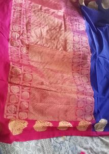 Navu Blue And Pink Combo Saree