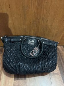 Coach Black Quilted Handbag