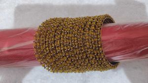 Mustered Beaded Bangle Set