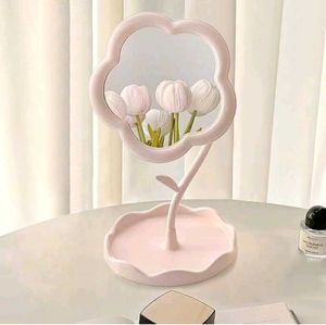 Cute Flower Table Vanity Makeup Mirror