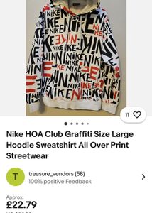 Nike HOA Club Graffiti All Over Print Hoodie