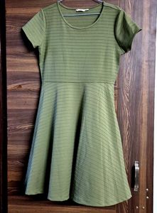 Olive Striped Dress