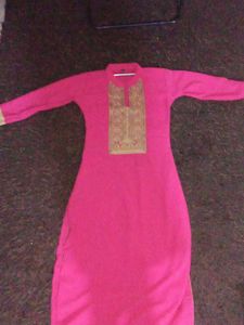 Pink Embroidered Kurta