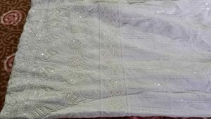 White Embroidered Palazzo Pants
