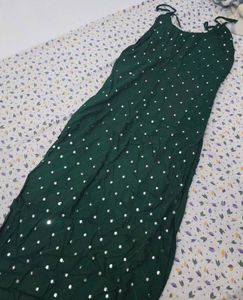 Dark green long kurti