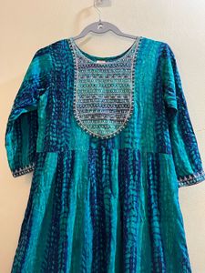 Elegant long Anarkali kurta