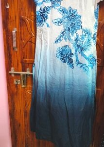 W Women Blue Floral Kurta