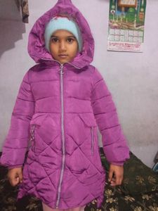 Purple Quilted Puffer Coat#photography#FaithCommun