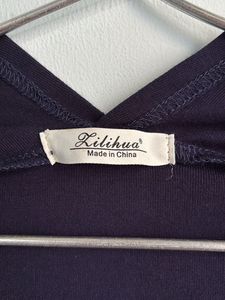 Dark Blue Fitted Top