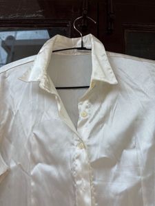 White Collared Button-Up Shirt