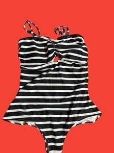 Striped One Piece Swimsuit