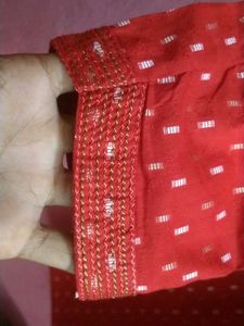 Red Printed Kurta