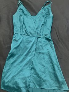 Emerald Green short dress with deep neck . {NO COI