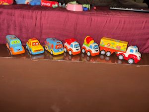 Set Of 6 Toy Cars - Push Back