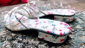 White Printed Sandal For Girls &amp; Women