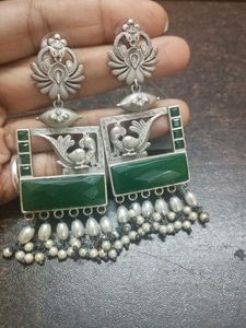 Vintage-Style Silver Tone Dangle Earrings(Absolute