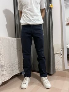 Navy Blue Straight Fit Jeans