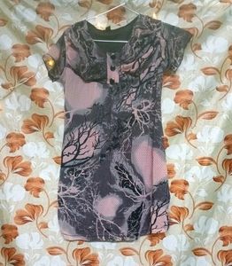 Pink And Black Pattern Top