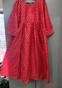 Red Printed Kurta