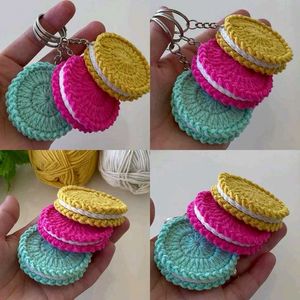 Crochet Macaron Keychain