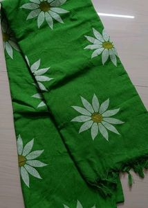 Floral Print Sunflower Saree