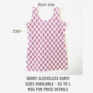 Pintresty Cute Short Sleeveless kurti🎀