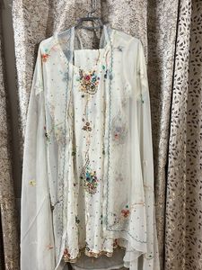 Elegant White Embroidered Salwar Kameez